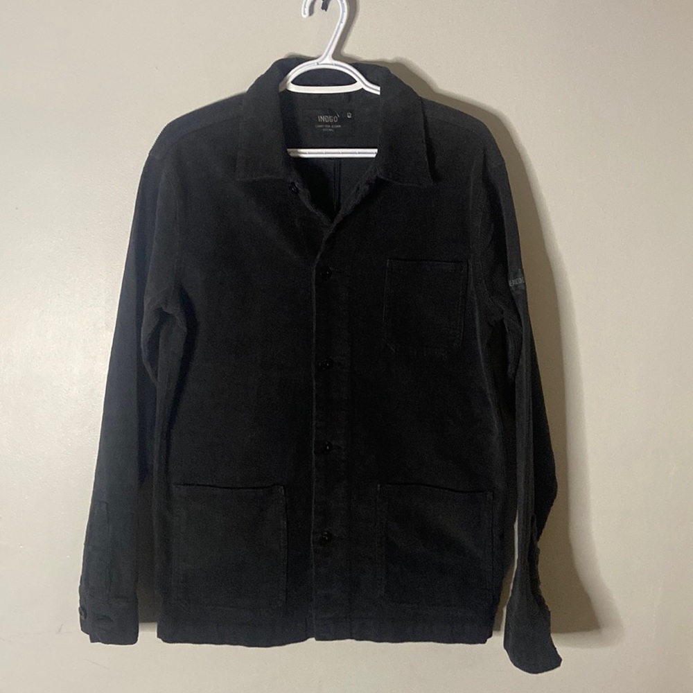 INDIGO - Men’s - button down Corduroy Shirt - Navy Blue - Size US Small